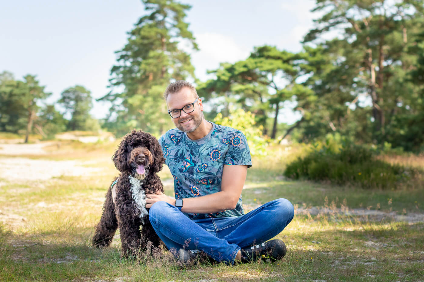 Fotoshoot met je hond hondenfotograaf Weimaraner kralingse bos Rotterdam
